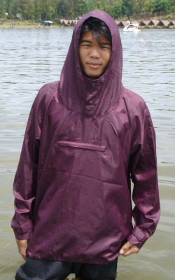 anorak swim test in lake