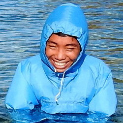 comfy nylon anorak for swimming