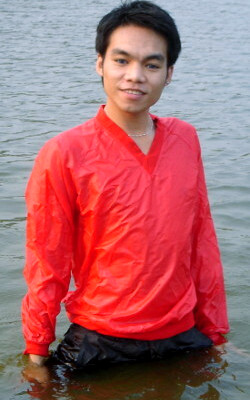 swimming in a windshirt