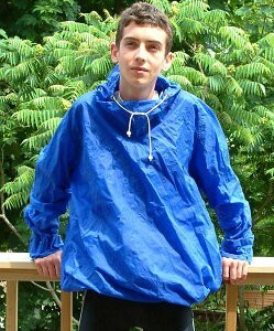 long cagoule gets wet in the lake