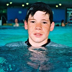 Swimming in a sweatshirt