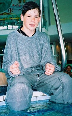 Swimming in a sweatshirt