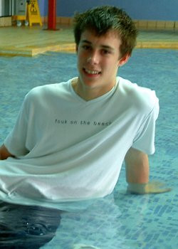 Swimming in clothes t-shirt jeans