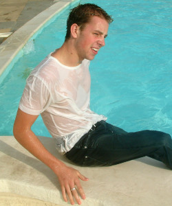 cotton pool shirt white swim in jeans