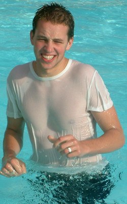cotton pool shirt white swim in jeans