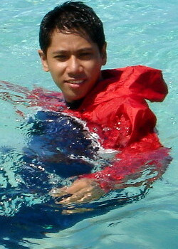 water testing the poncho hood