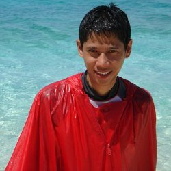 rain hiking in a poncho