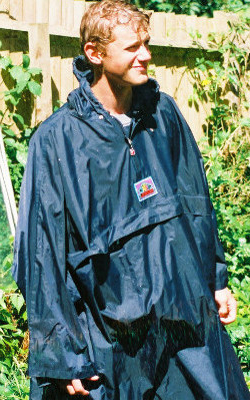 poncho blue cycling cape rain wet