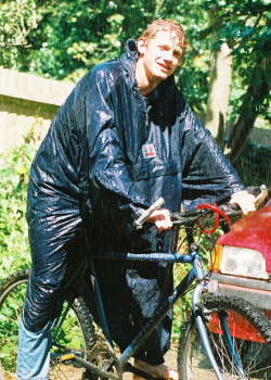 poncho blue cycling cape rain wet