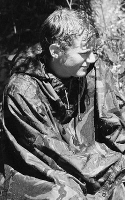 wet hiking poncho