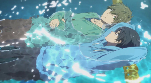 Free! Movie watersports hoodie in pool