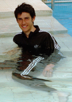 tracksuit in a swimmingpool