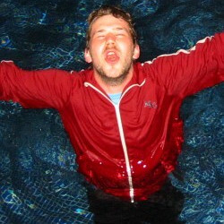 adidas tracksuit in pool